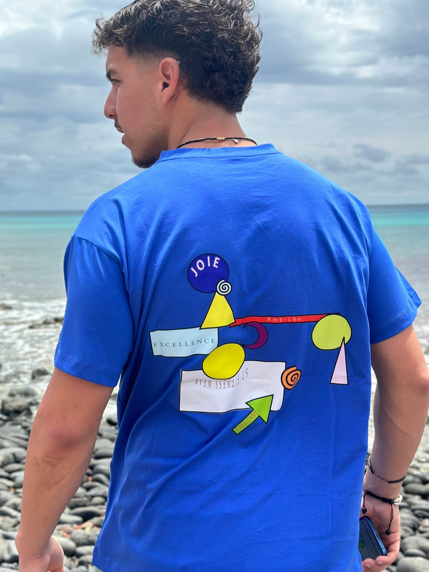 T-Shirt Azul Esc Geo
