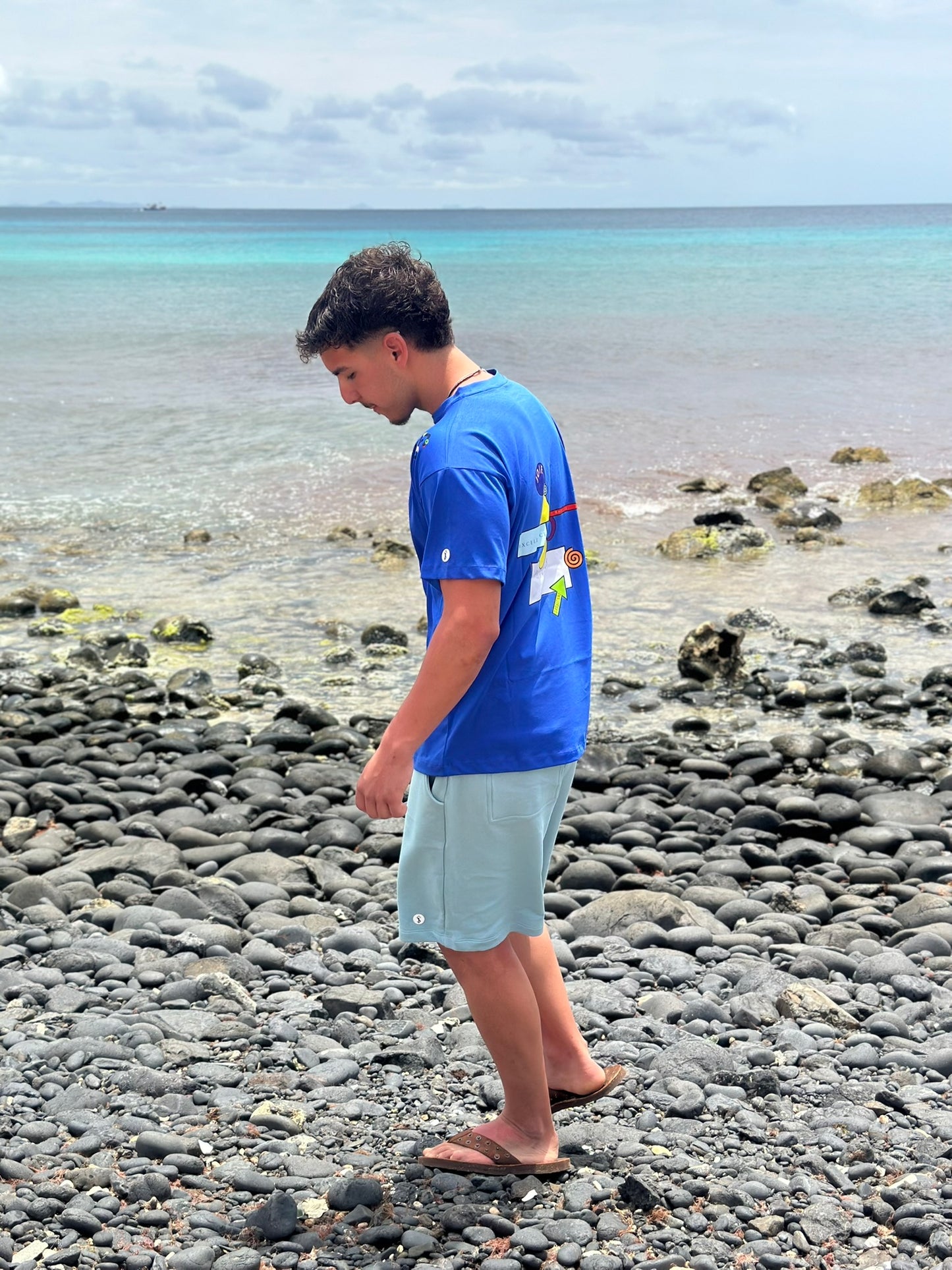 T-Shirt Azul Esc Geo
