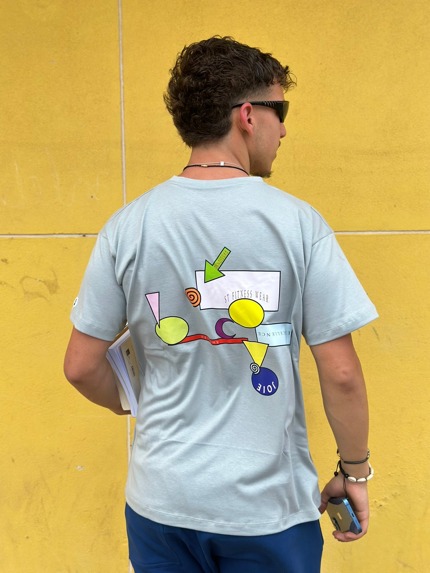 T-Shirt Azul Esc Geo