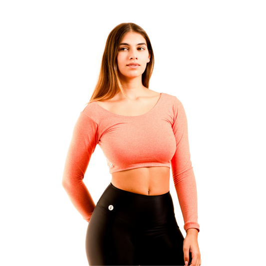 Crop manga comprida